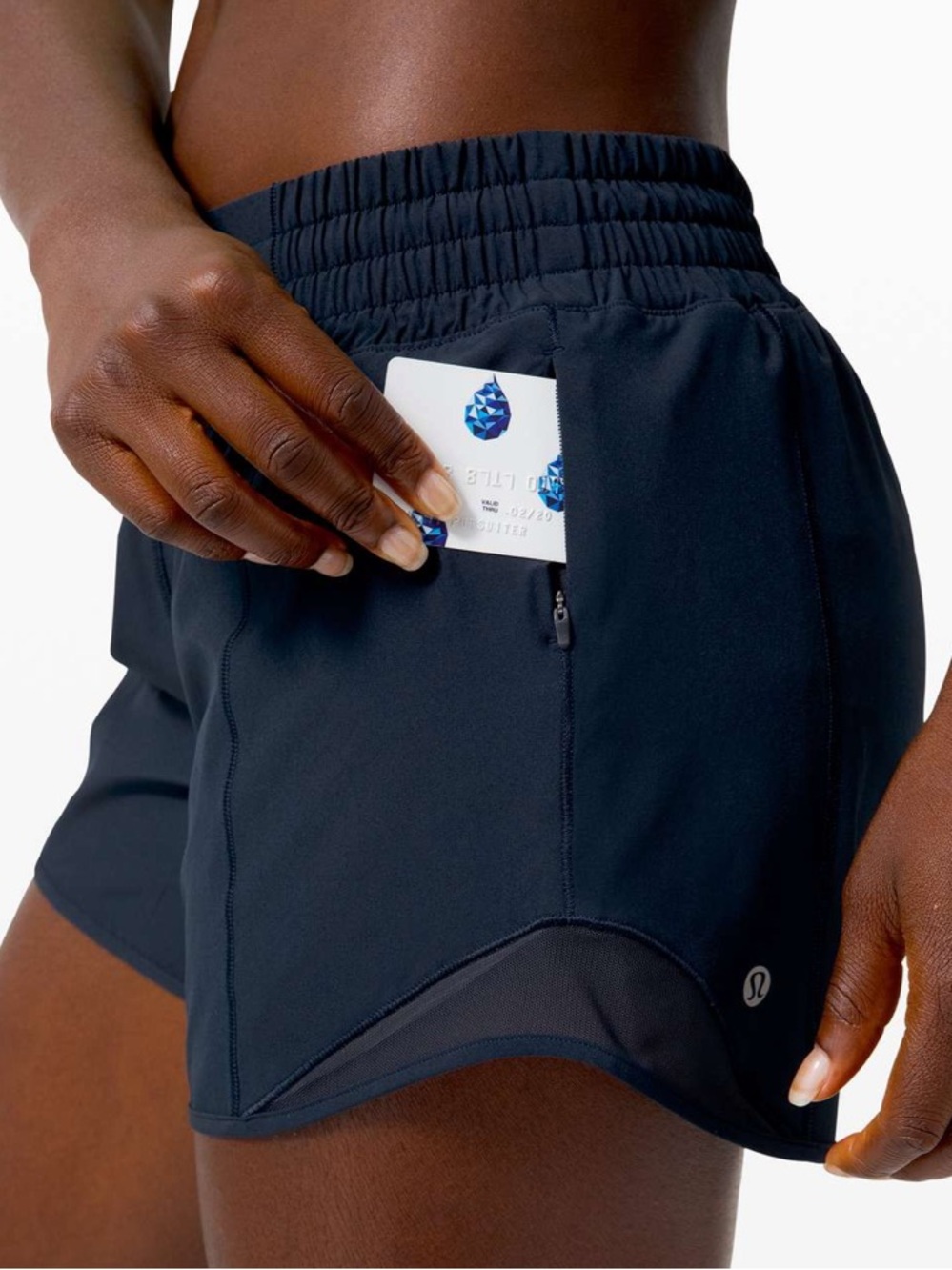 Lululemon Hotty Hot Running Short 4" High Rise Long True Navy Blue 6 Tall - Picture 11 of 11